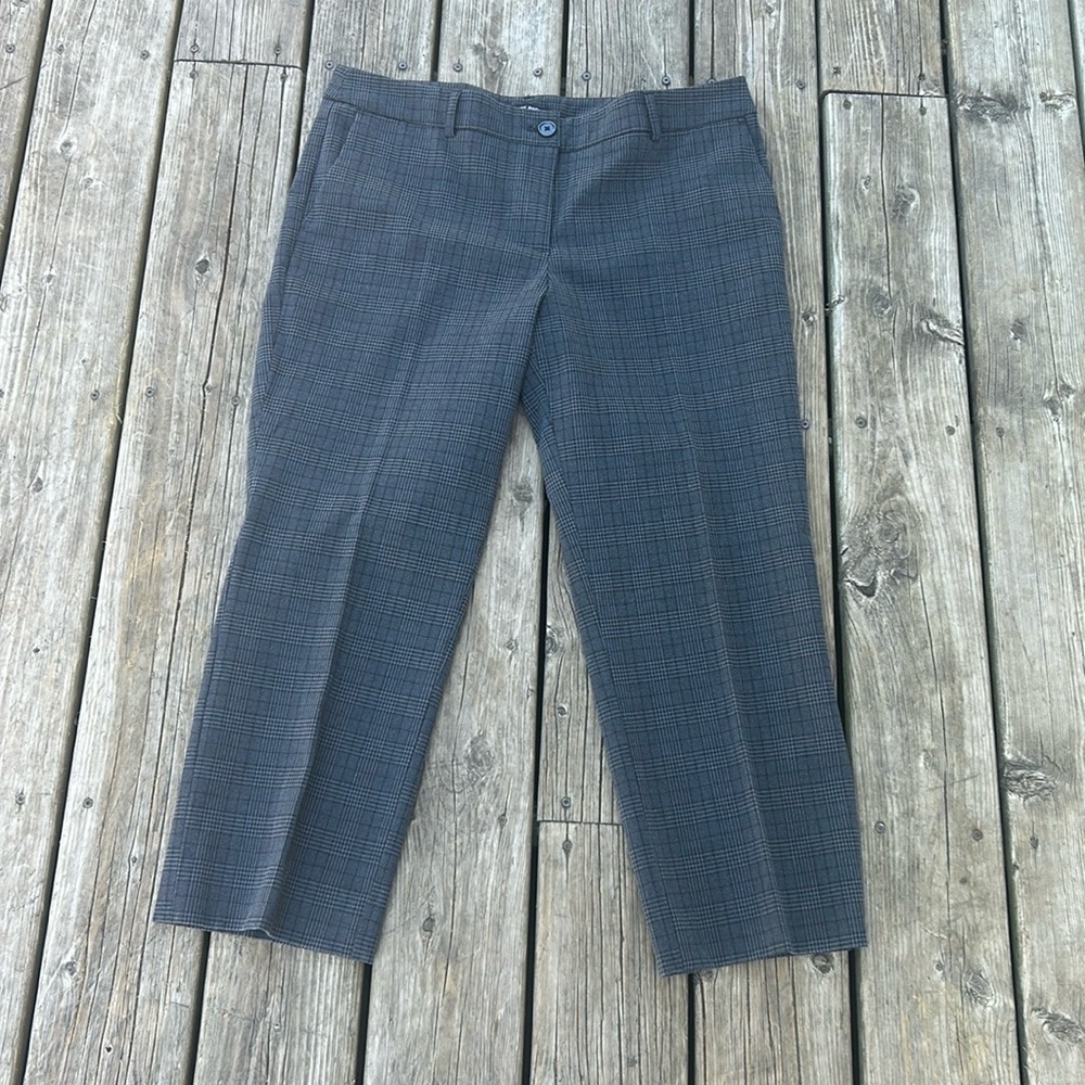 Hilary Radley Gray Plaid Pants